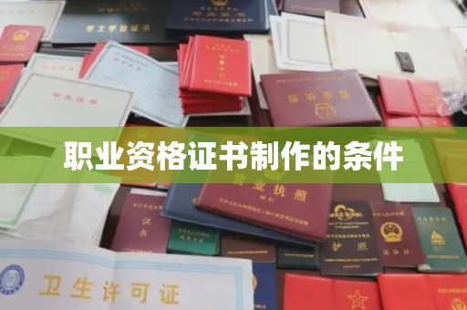 雨山职业资格证书制作的条件
