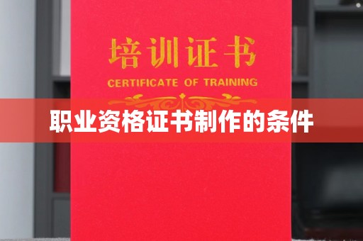 雨山职业资格证书制作的条件