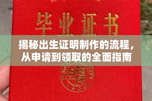 雨山揭秘出生证明制作的流程，从申请到领取的全面指南