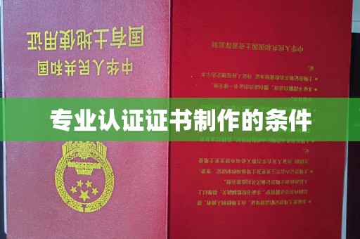 雨山专业认证证书制作的条件