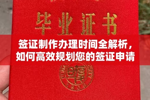 雨山签证制作办理时间全解析，如何高效规划您的签证申请流程